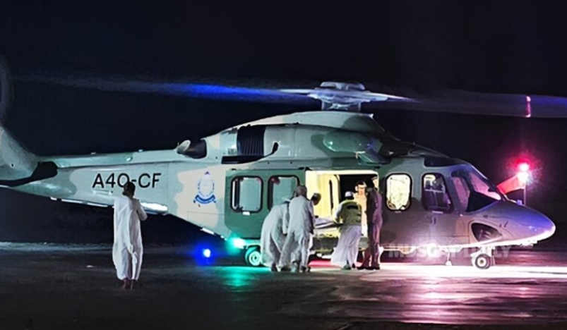 Oman Police Air Wing Transfers Victims Bodies from Islands